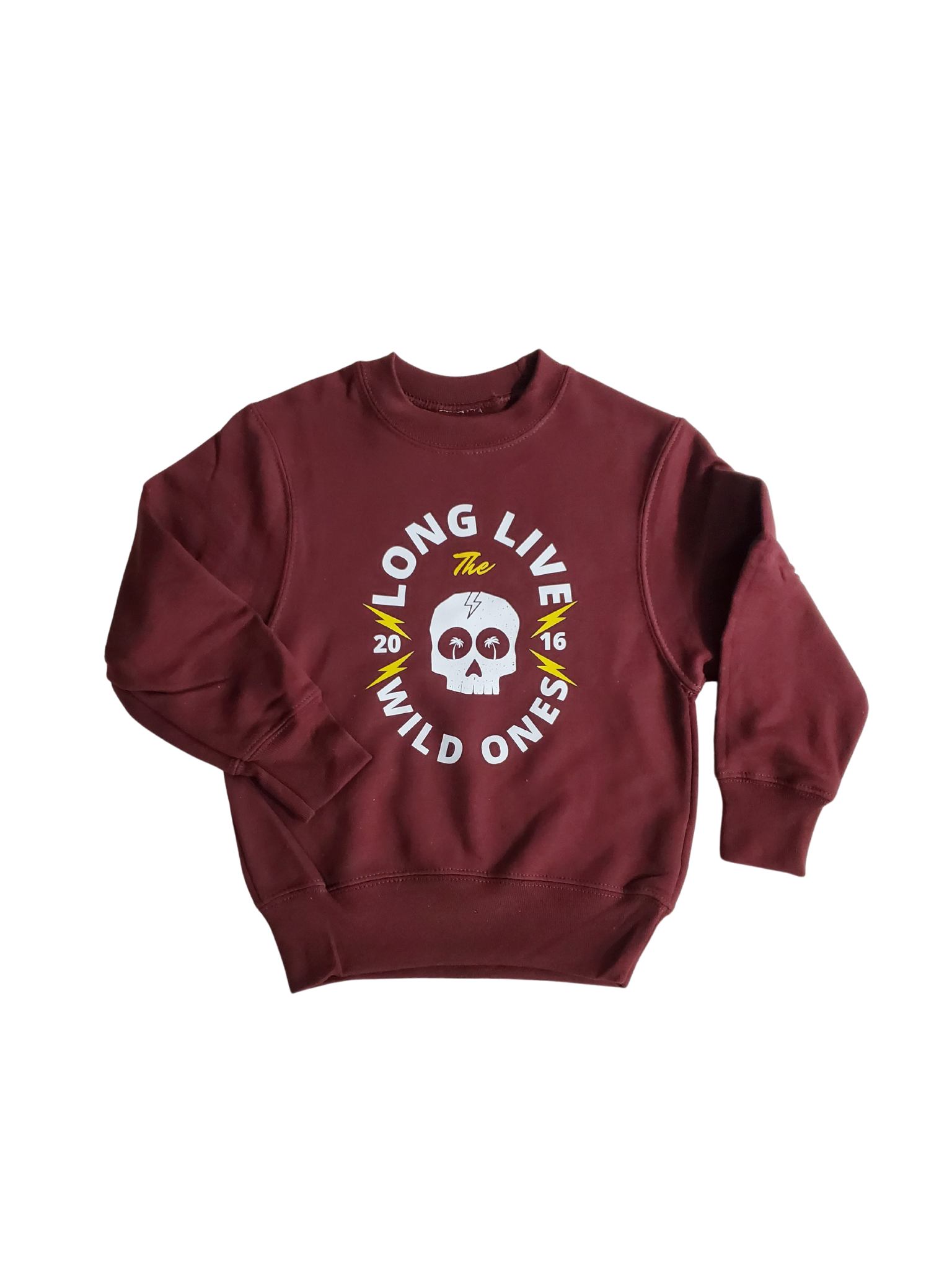 Maroon Long Live the Wild Ones Crewneck
