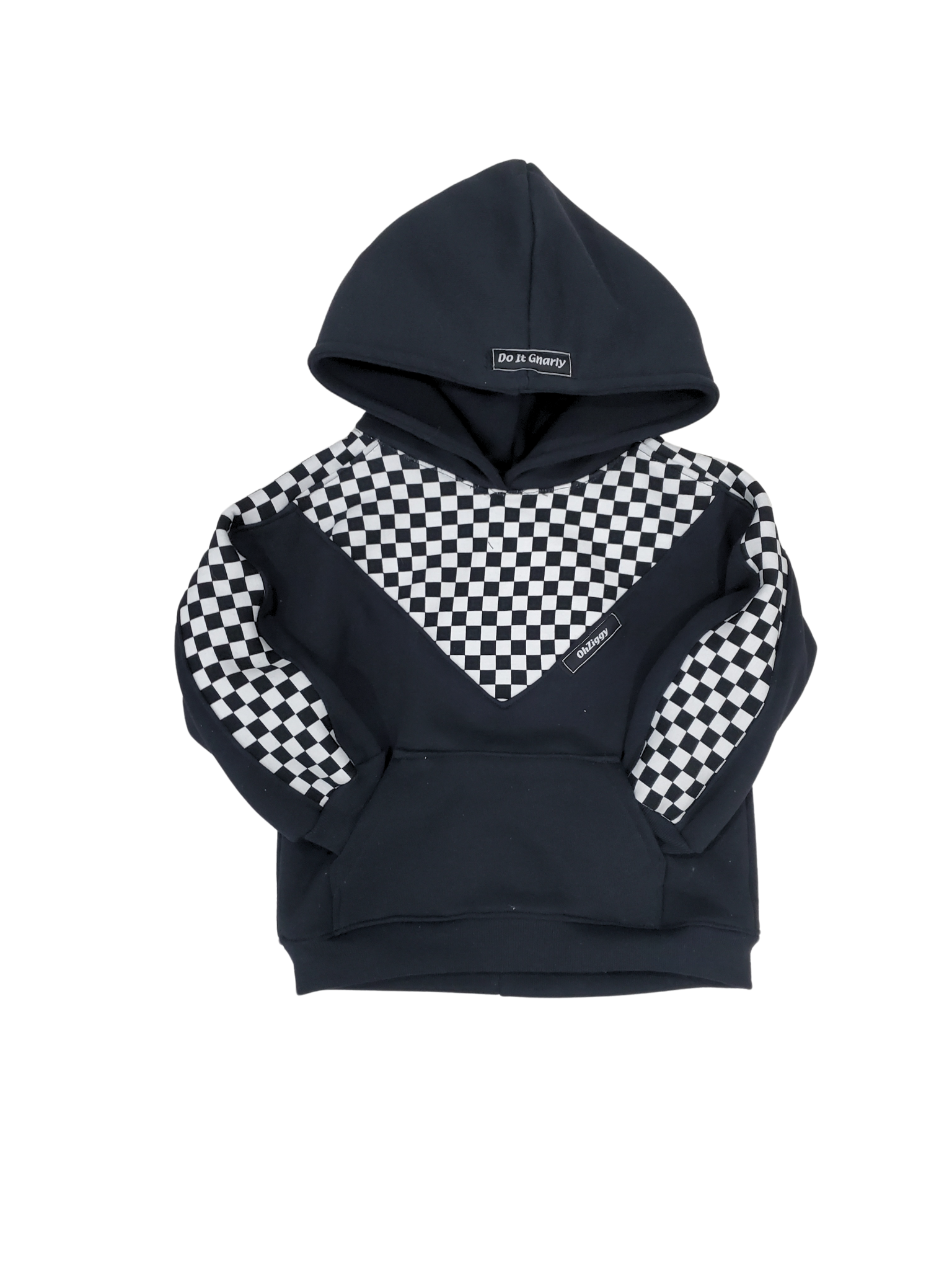 Ocotillo Hoodie- black and white checker