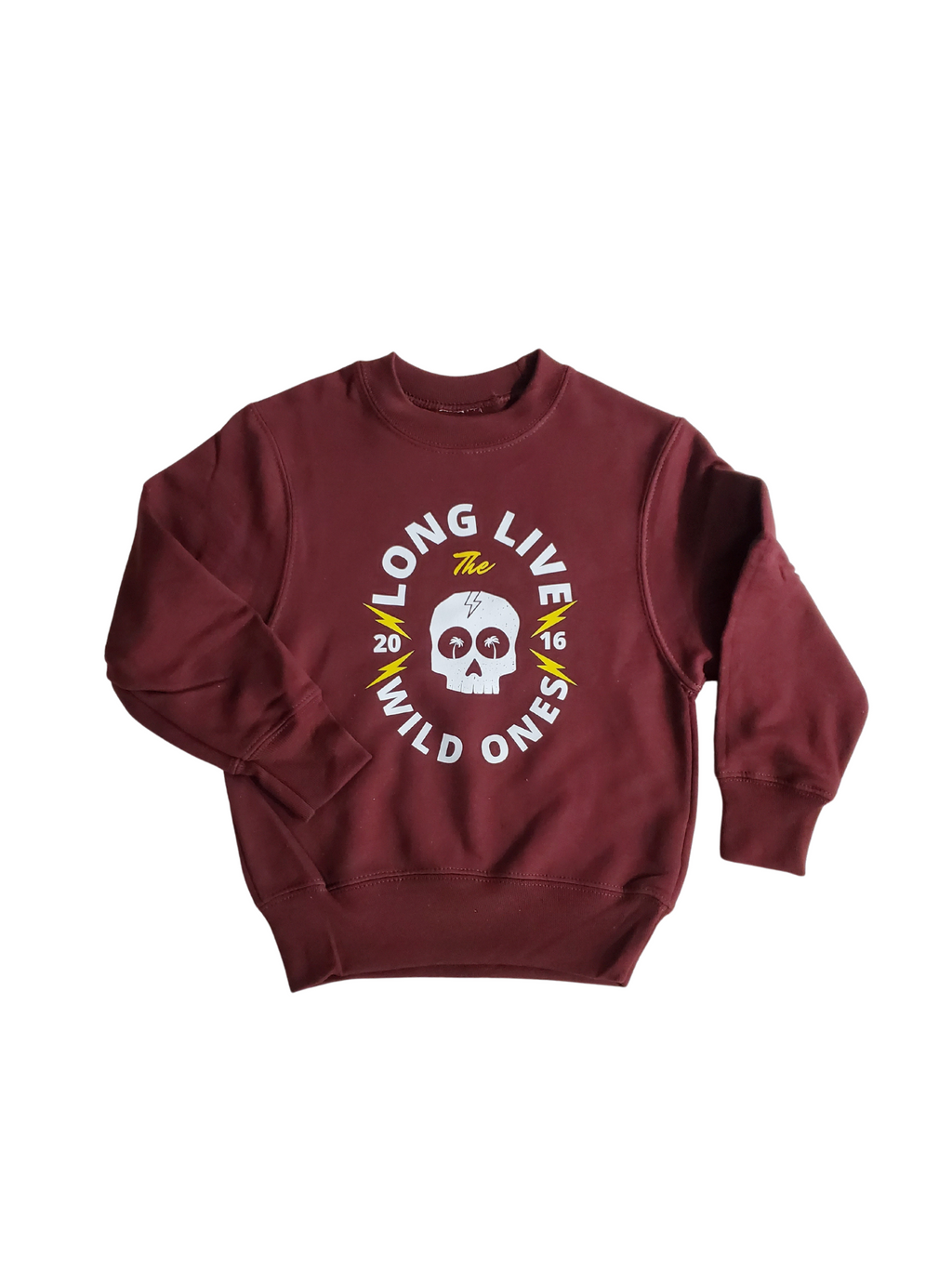 Maroon Long Live the Wild Ones Crewneck