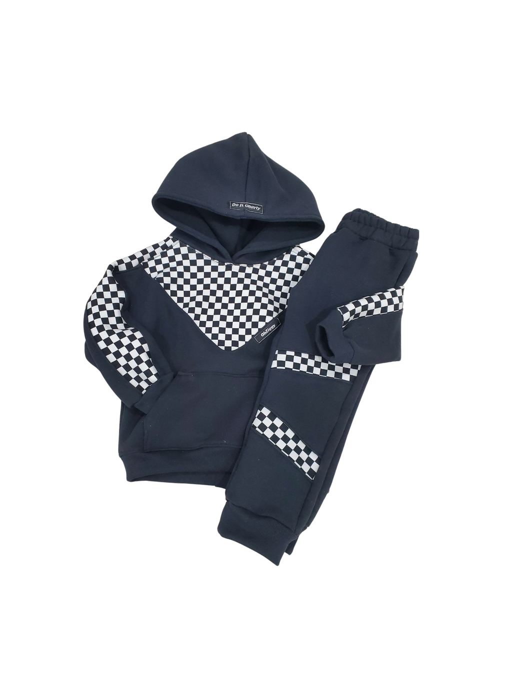 Ocotillo Hoodie- black and white checker