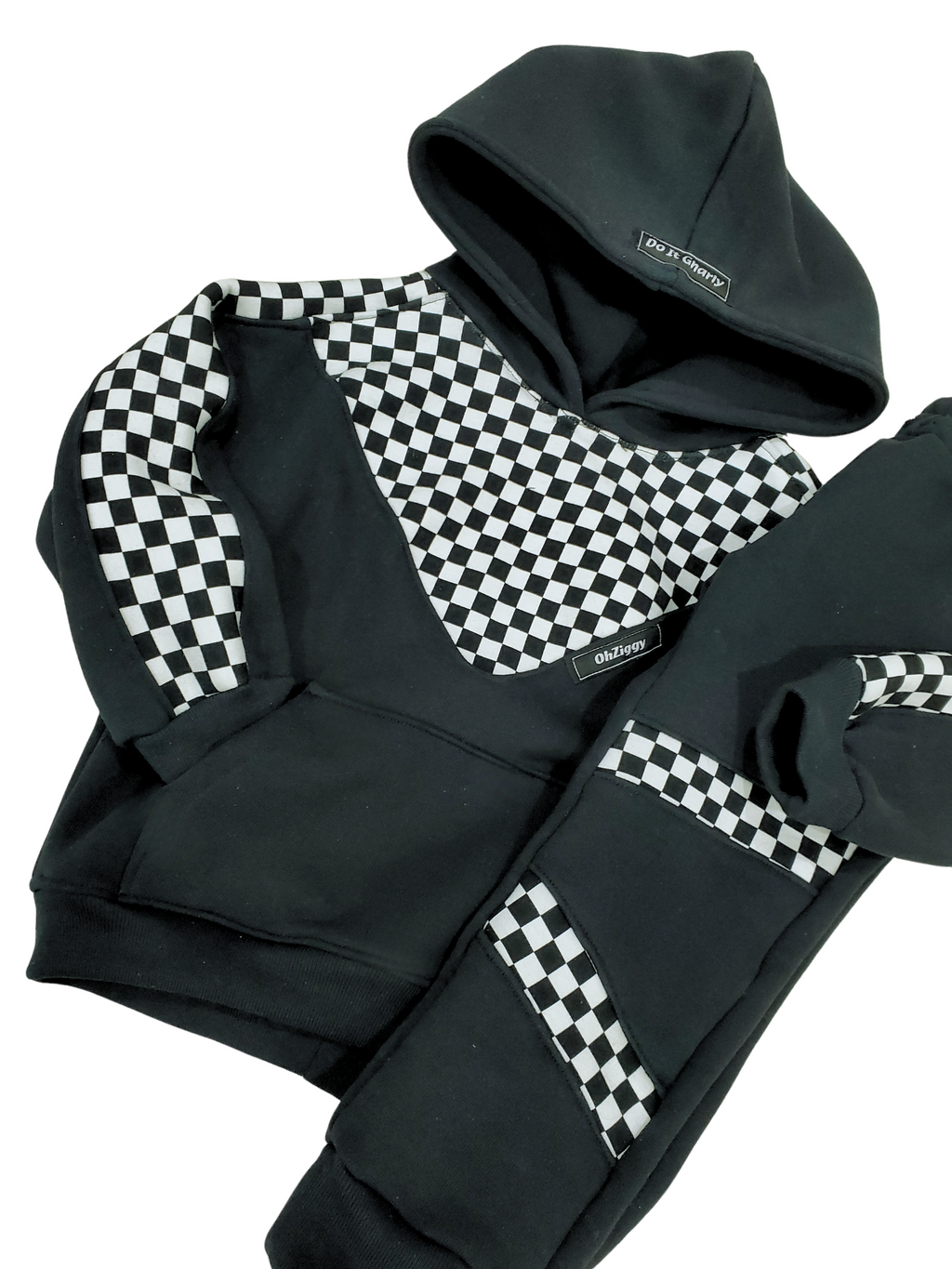 Ocotillo Jogger- black and white checker