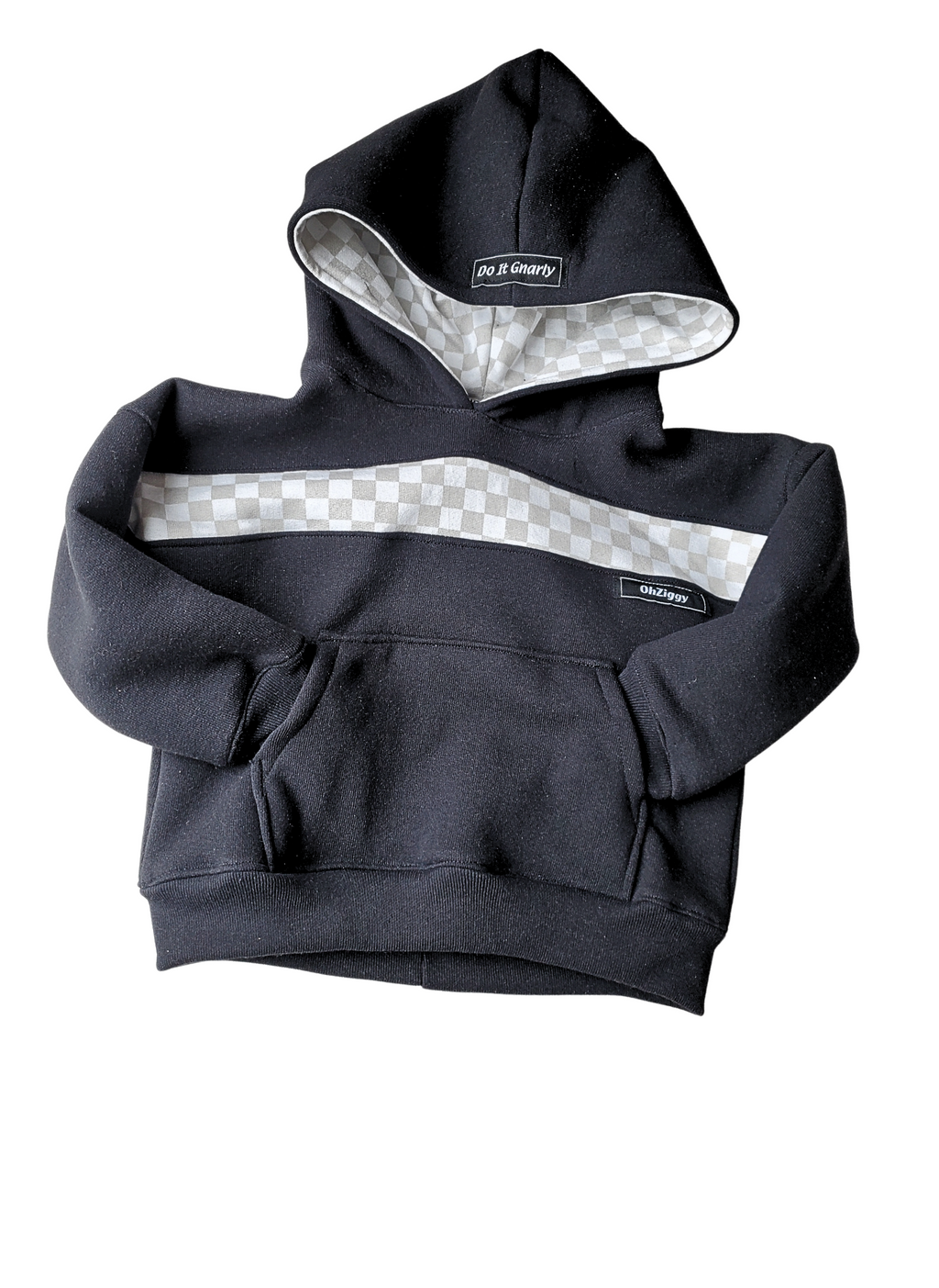 Ocotillo Hoodie- grey/white checker