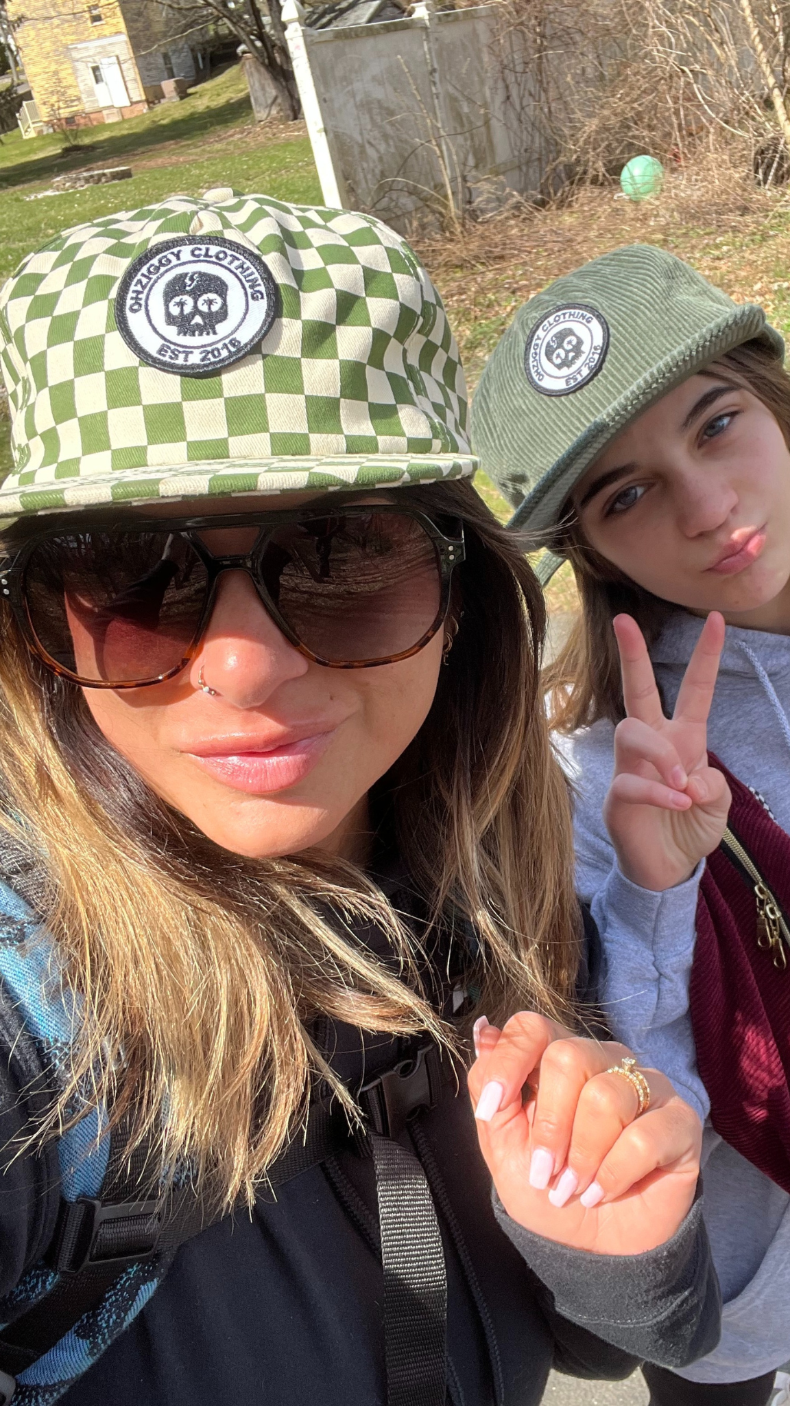 Green Checkerboard hat