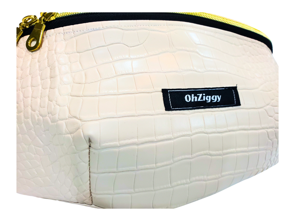 Vegan Leather Crocodile Beach Bum Bag