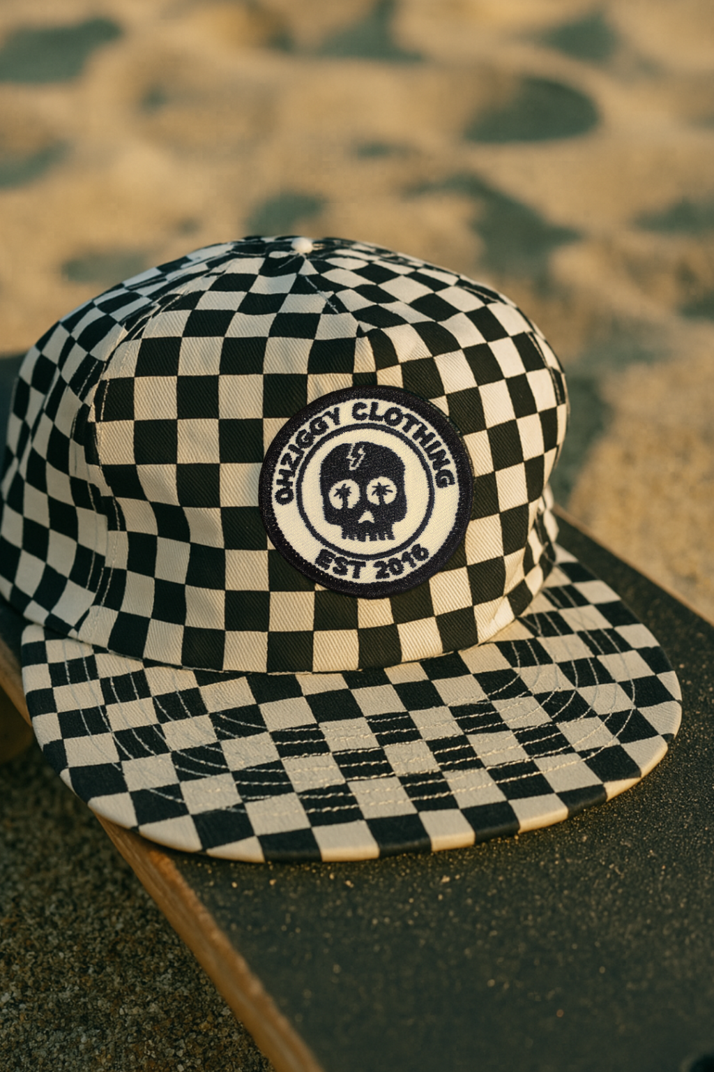 Black and White checkerboard hat
